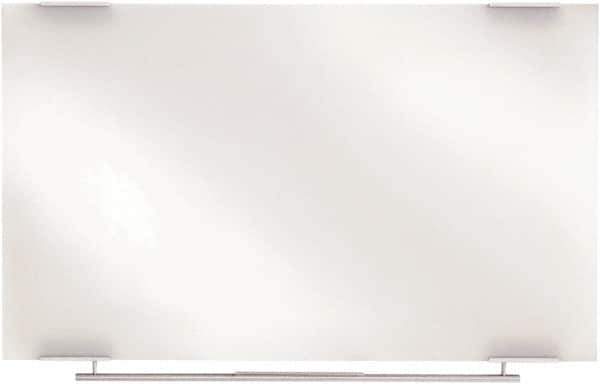 ICEBERG - 36" High x 48" Wide Dry Erase - Glass, Includes Marker, Eraser & Rail & Mounting Kit - USA Tool & Supply