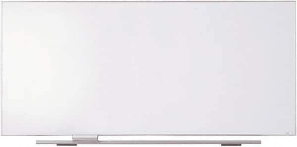 ICEBERG - 44" High x 96" Wide Magnetic Dry Erase Board - Steel, Includes Floating Marker Rail & Adjustable Eraser Tray - USA Tool & Supply