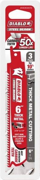 Freud - Reciprocating Saw Blades Blade Material: Carbide Blade Length (Inch): 6 - USA Tool & Supply