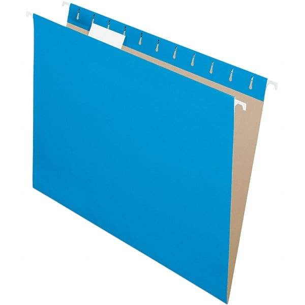 Pendaflex - 9-1/4 x 11-7/8", Letter Size, Blue, Hanging File Folder - 11 Point Stock, 1/5 Tab Cut Location - USA Tool & Supply