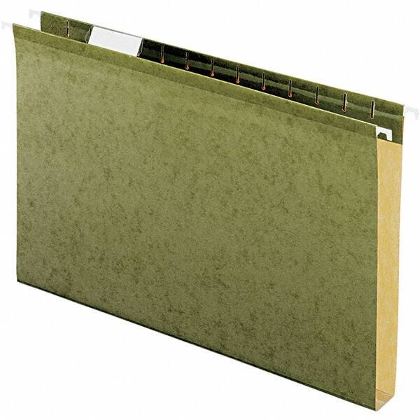 Pendaflex - 9-1/2 x 14-1/2", Legal, Standard Green, Hanging File Folder - 11 Point Stock, 1/5 Tab Cut Location - USA Tool & Supply