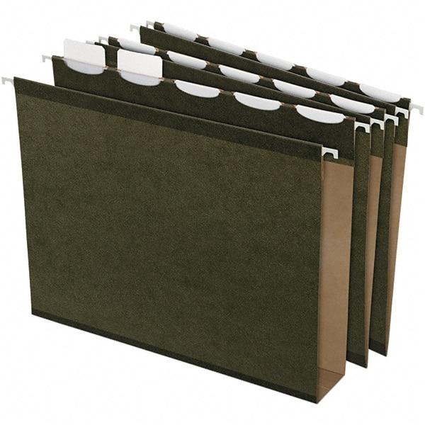Pendaflex - 13 x 10-5/8", Letter Size, Standard Green, Hanging File Folder - 11 Point Stock, 1/5 Tab Cut Location - USA Tool & Supply