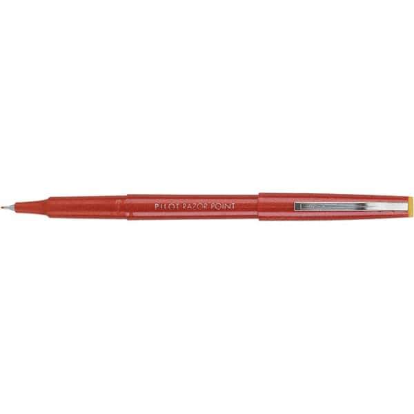 Pilot - Needle Porous Point Pen - Red - USA Tool & Supply