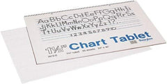 Pacon - Chart Tablets with Manuscript Cover, Ruled, 24 x 16, White, 25 Sheets/Pad, Easel Pads - Use with Whiteboards, Chalkboards, Walls, Easel St&s - USA Tool & Supply