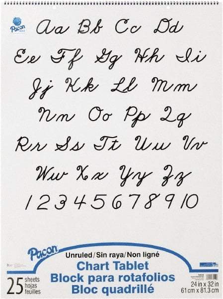 Pacon - Chart Tablets, Unruled, 24 x 32, White, 25 Sheets, Easel Pads - Use with Whiteboards, Chalkboards, Walls, Easel St&s - USA Tool & Supply