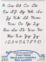 Pacon - Chart Tablets, Unruled, 24 x 32, White, 25 Sheets, Easel Pads - Use with Whiteboards, Chalkboards, Walls, Easel St&s - USA Tool & Supply