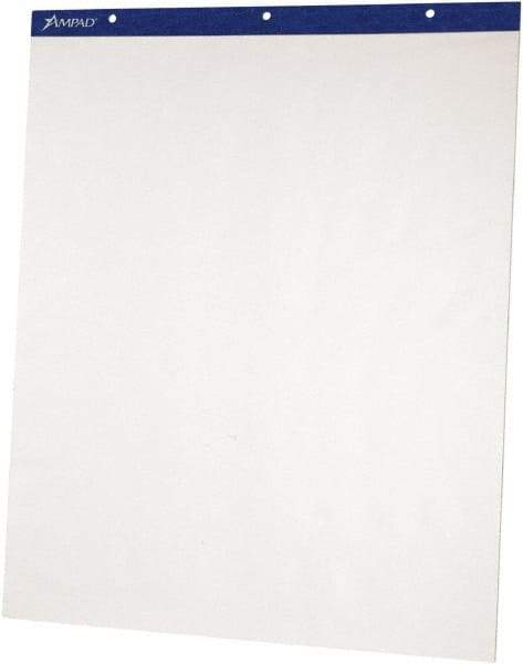 AMPAD - Flip Charts, Unruled, 27 x 34, White, 50 Sheets, 2/Pack, Flip Chart Easel - Use with Whiteboards, Chalkboards, Walls, Easel St&s - USA Tool & Supply