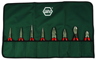 Soft Grip Pliers Set includes Combo; High Lev; Long Nose; Diag; Flat Nose; Round Nose in Roll up Pouch. 8 Pc. - USA Tool & Supply