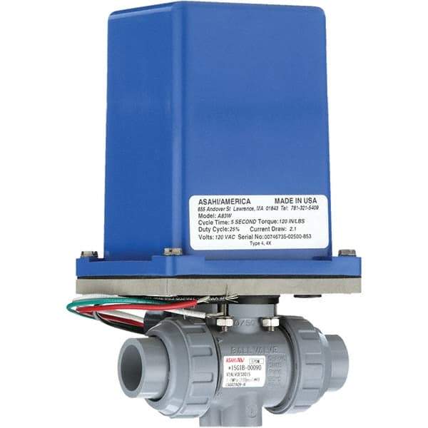 Asahi/America - Actuated Ball Valves Actuator Type: Electric Pipe Size: 1 (Inch) - USA Tool & Supply