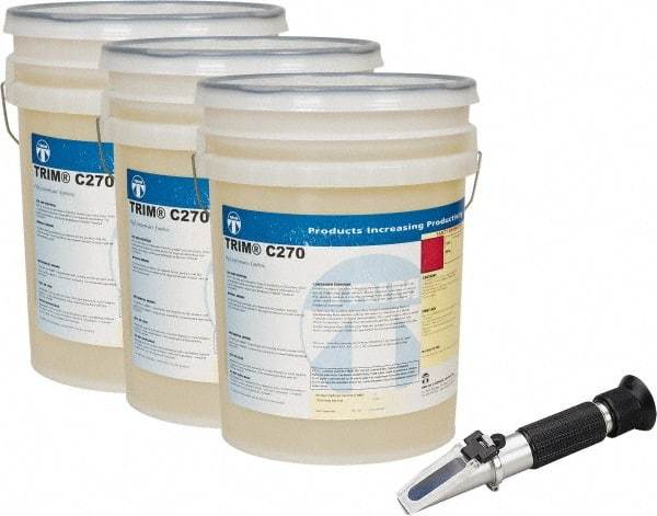 Master Fluid Solutions - Trim C270, 5 Gal Pail Cutting & Grinding Fluid - Synthetic, For Drilling, Reaming, Tapping - USA Tool & Supply