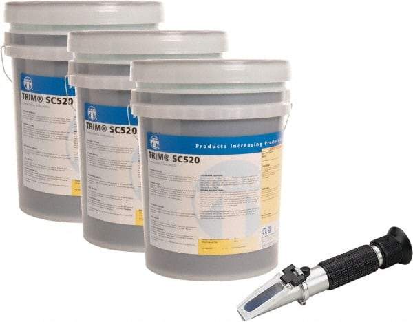 Master Fluid Solutions - Trim SC520, 5 Gal Pail Cutting & Grinding Fluid - Semisynthetic, For CNC Turning, Drilling, Milling, Sawing - USA Tool & Supply