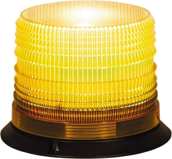 Buyers Products - 8 Joules, 80 FPM, 1" Pipe & 3-Bolt Mount Emergency Strobe Light Assembly - Powered by 12 to 24 Volts, Amber - USA Tool & Supply