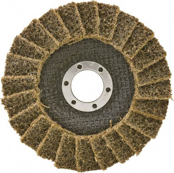 Camel Grinding Wheels - 60 Grit, 4-1/2" Disc Diam, 5/8-11 Center Hole, Type 29 Aluminum Oxide Flap Disc - 13,300 Max RPM, Non-Woven Backing, Arbor Attaching System, Non-Woven - USA Tool & Supply