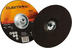 3M - 36 Grit, 7" Wheel Diam, 1/8" Wheel Thickness, Type 27 Depressed Center Wheel - Ceramic, 8,500 Max RPM - USA Tool & Supply