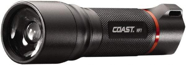 Coast Cutlery - White LED Bulb, 360 Lumens, Industrial/Tactical Flashlight - Black Aluminum Body, 4 AAA Alkaline Batteries Included - USA Tool & Supply