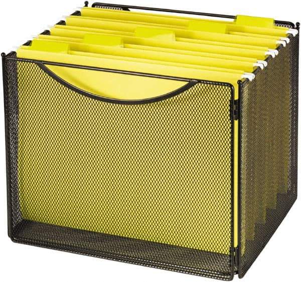 Safco - Black File Boxes-Storage - Steel, Mesh - USA Tool & Supply