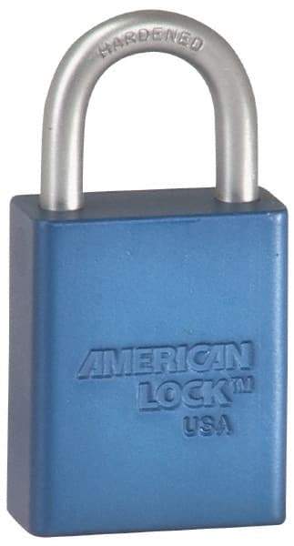 American Lock - Keyed Alike Conductive Lockout Padlock - 3" Shackle Clearance, 1/4" Shackle Diam, 1.8" Body Height x 1-1/2" Body Width, Orange, 5 Pins - USA Tool & Supply