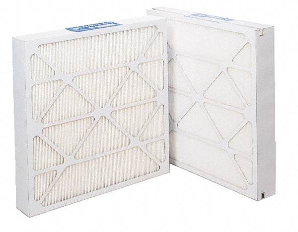 Made in USA - 20" Noml Height x 25" Noml Width x 4" Noml Depth, 85% Capture Efficiency, Wireless Pleated Air Filter - MERV 13, Microfiberglass Paper, Integrated Beverage Board Frame, 500 Max FPM, 1,750 CFM, For Any Unit - USA Tool & Supply