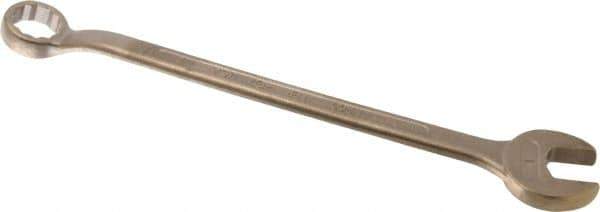 Ampco - 1" 12 Point Offset Combination Wrench - 15° Offset Angle, 13-1/4" OAL, Aluminum Bronze, Plain Finish - USA Tool & Supply