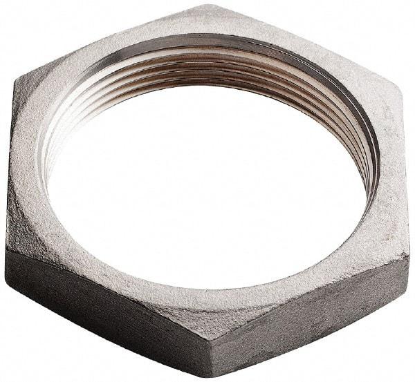 Merit Brass - 3/8" Grade 316 Stainless Steel Pipe Locknut - FNPSL End Connections, 150 psi - USA Tool & Supply