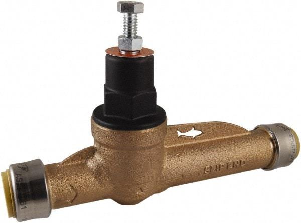 SharkBite - 1/2" Pipe, Push Fit End Connection, Bronze Body Pressure Regulating Valve - EPDM Seal, 200 psi Inlet Pressure, 10 to 70 psi Working Pressure - USA Tool & Supply