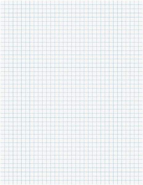 TOPS - 50 Sheet, 8-1/2 x 11", Quadrille Quadrille Pads - White - USA Tool & Supply