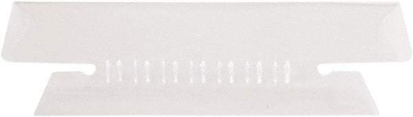 Pendaflex - 3-1/2" File Insert Label, 25 Tabs, Slide In, Hanging Divider - White Tabs, Clear Folder - USA Tool & Supply