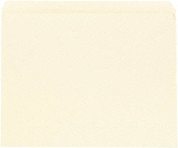 UNIVERSAL - 8-1/2 x 11", Letter Size, Manila, File Folders with Top Tab - 11 Point Stock, Straight Tab Cut Location - USA Tool & Supply
