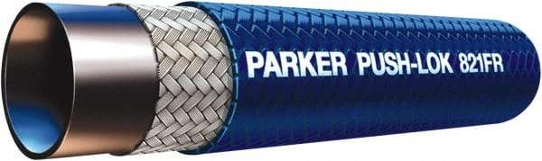 Parker - 3/8" ID x 0.63" OD CTL Push-on Air Hose - 300 Working psi, -40 to 212°F, Blue - USA Tool & Supply