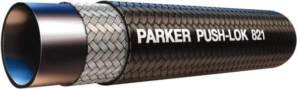Parker - 3/8" ID x 0.63" OD CTL Push-on Air Hose - 300 Working psi, -40 to 212°F, Black - USA Tool & Supply