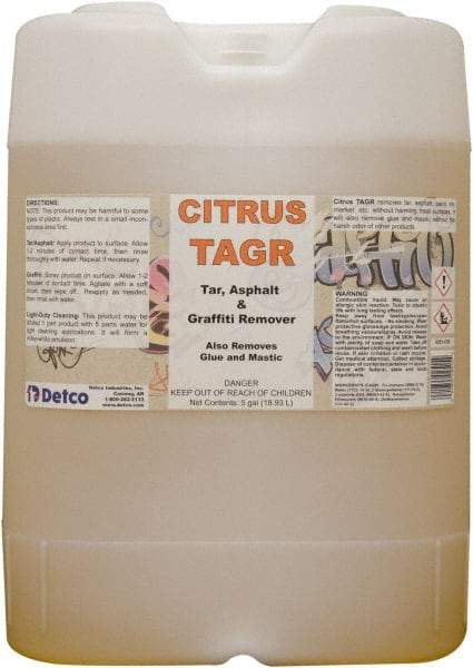 Detco - 5 Gal Drum Graffiti/Vandal Mark Remover - VOC Content g/L 533, Removes Graffiti - USA Tool & Supply