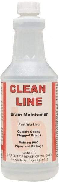 Detco - 32 oz Liquid Drain Opener - Unscented, Bottle - USA Tool & Supply