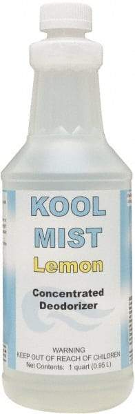 Detco - 32 oz Bottle Deodorizer - Liquid, Lemon Scent, Concentrated, Environmentally Safe - USA Tool & Supply