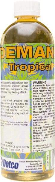 Detco - 16 oz Bottle Deodorizer - Liquid, Tropical Scent - USA Tool & Supply