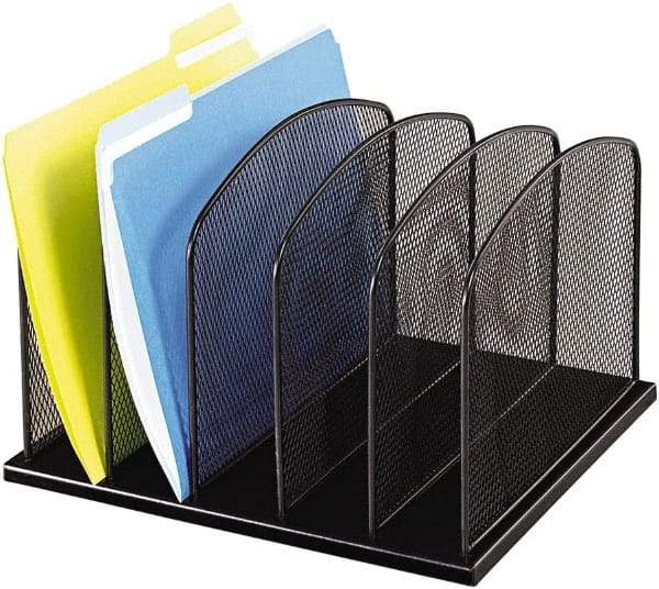Safco - Black Document Organizer - Steel, Mesh - USA Tool & Supply