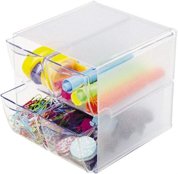 Deflect-o - Clear Desk Top Organizer - Plastic - USA Tool & Supply