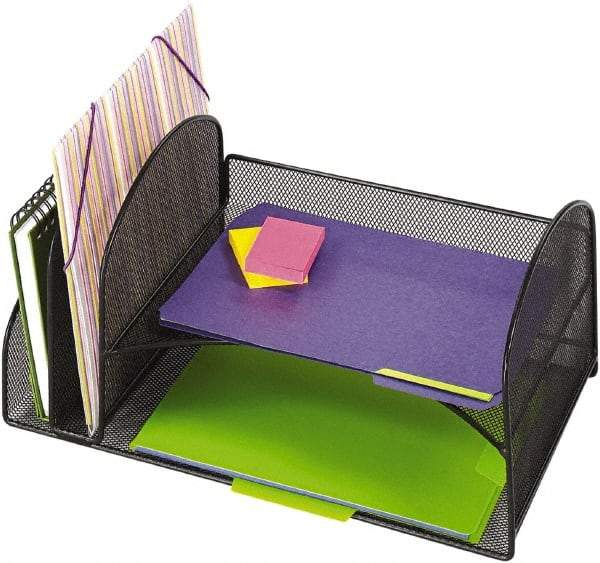 Safco - Black Combination File Sorter - Steel, Mesh - USA Tool & Supply