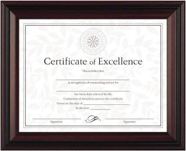 Dax - Rosewood & Black Desk/Wall Photo Frame - 11" High x 8-1/2" Wide - USA Tool & Supply