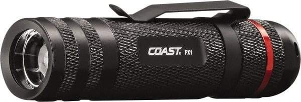 Coast Cutlery - White LED Bulb, 315 Lumens, Industrial/Tactical Flashlight - Black Aluminum Body, 3 AAA Batteries Included - USA Tool & Supply