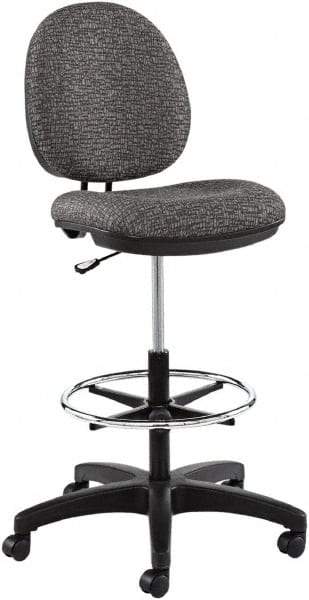 ALERA - 19-1/2 Inch Wide x 26-3/4 Inch Deep x 51-1/8 Inch High, Swivel Base, Swivel Task Chair - 100% Acrylic Seat, Graphite Gray - USA Tool & Supply