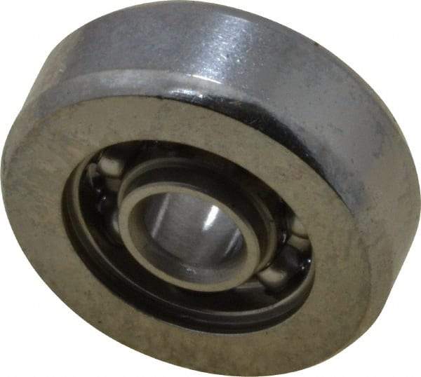 Value Collection - 1/8" Bore Diam, 1/2" OD, Open Miniature Radial Ball Bearing - 11/64" Wide, 1 Row, Round Bore, 49 Lb Static Capacity, 144 Lb Dynamic Capacity - USA Tool & Supply