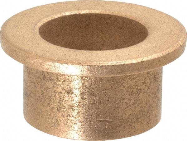 Boston Gear - 7/8" Inside x 1-1/8" Outside Diam, Oil Impregnated Bronze SAE-841 Flanged Sleeve Bearing - 1-1/2" Flange Outside Diam, 1/8" Flange Thickness, 3/4" OAL - USA Tool & Supply