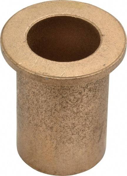 Boston Gear - 7/8" Inside x 1-1/8" Outside Diam, Oil Impregnated Bronze SAE-841 Flanged Sleeve Bearing - 1-1/2" Flange Outside Diam, 1/8" Flange Thickness, 1-3/4" OAL - USA Tool & Supply