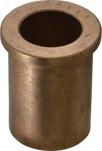 Boston Gear - 1" Inside x 1-3/8" Outside Diam, Oil Impregnated Bronze SAE-841 Flanged Sleeve Bearing - 1-5/8" Flange Outside Diam, 3/16" Flange Thickness, 2" OAL - USA Tool & Supply