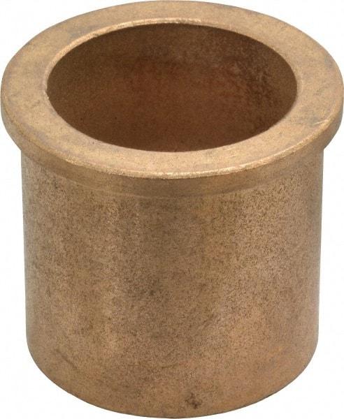 Boston Gear - 1-5/8" Inside x 2" Outside Diam, Oil Impregnated Bronze SAE-841 Flanged Sleeve Bearing - 2-1/4" Flange Outside Diam, 3/16" Flange Thickness, 2" OAL - USA Tool & Supply