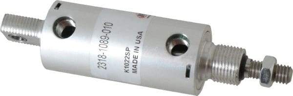 ARO/Ingersoll-Rand - 1" Stroke x 1-1/8" Bore Double Acting Air Cylinder - 1/8 Port, 3/8-16 Rod Thread - USA Tool & Supply