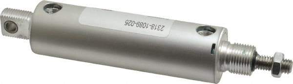 ARO/Ingersoll-Rand - 2-5/8" Stroke x 1-1/8" Bore Double Acting Air Cylinder - 1/8 Port, 3/8-16 Rod Thread - USA Tool & Supply