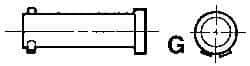 ARO/Ingersoll-Rand - Air Cylinder Pivot Pin - For 3-1/4 & 4" Air Cylinders, Use with Provenair Series - USA Tool & Supply