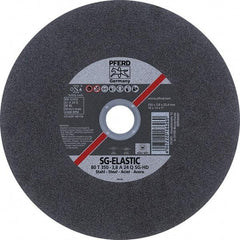PFERD - 14" Aluminum Oxide Cutoff Wheel - 1/8" Thick, 1" Arbor, Use with Stationary Tools - USA Tool & Supply