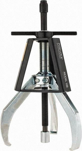 Posi Lock Puller - 7" Spread, 10 Ton Capacity, Puller - 6" Reach, 13" Long, For Bearings, Gears & Pulleys - USA Tool & Supply